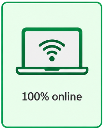 100% online