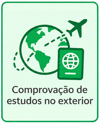 Comprovação de estudos no exterior